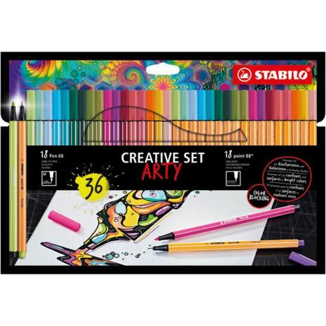 Μαρκαδόροι Stabilo Creativity Set Arty 36 τεμαχίων 8868/36 (Διάφορα χρώματα)